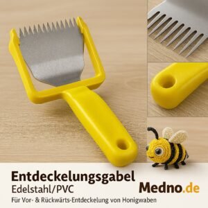 Entdeckelungsgabel Edelstahl PVC – Vor- und Rückwärts Entdeckelungswerkzeug für Honigwaben