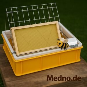 Kunststoff-Entdeckelungswanne mit Edelstahlsieb – Praktisches Imkereigerät für die Honigernte