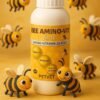 Flasche Bee Amino‑Vit forte, Nahrungsergänzung für Bienen, Nahaufnahme vor weißem Hintergrund