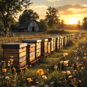 Bienenstöcke und Ablegerkästen